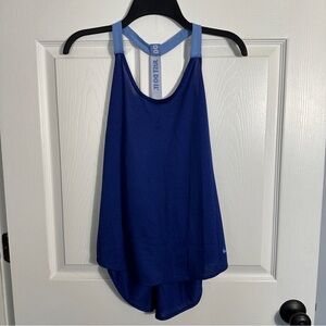 Nike women's Elastica loose fit running/fitness tank, size M, navy, summer